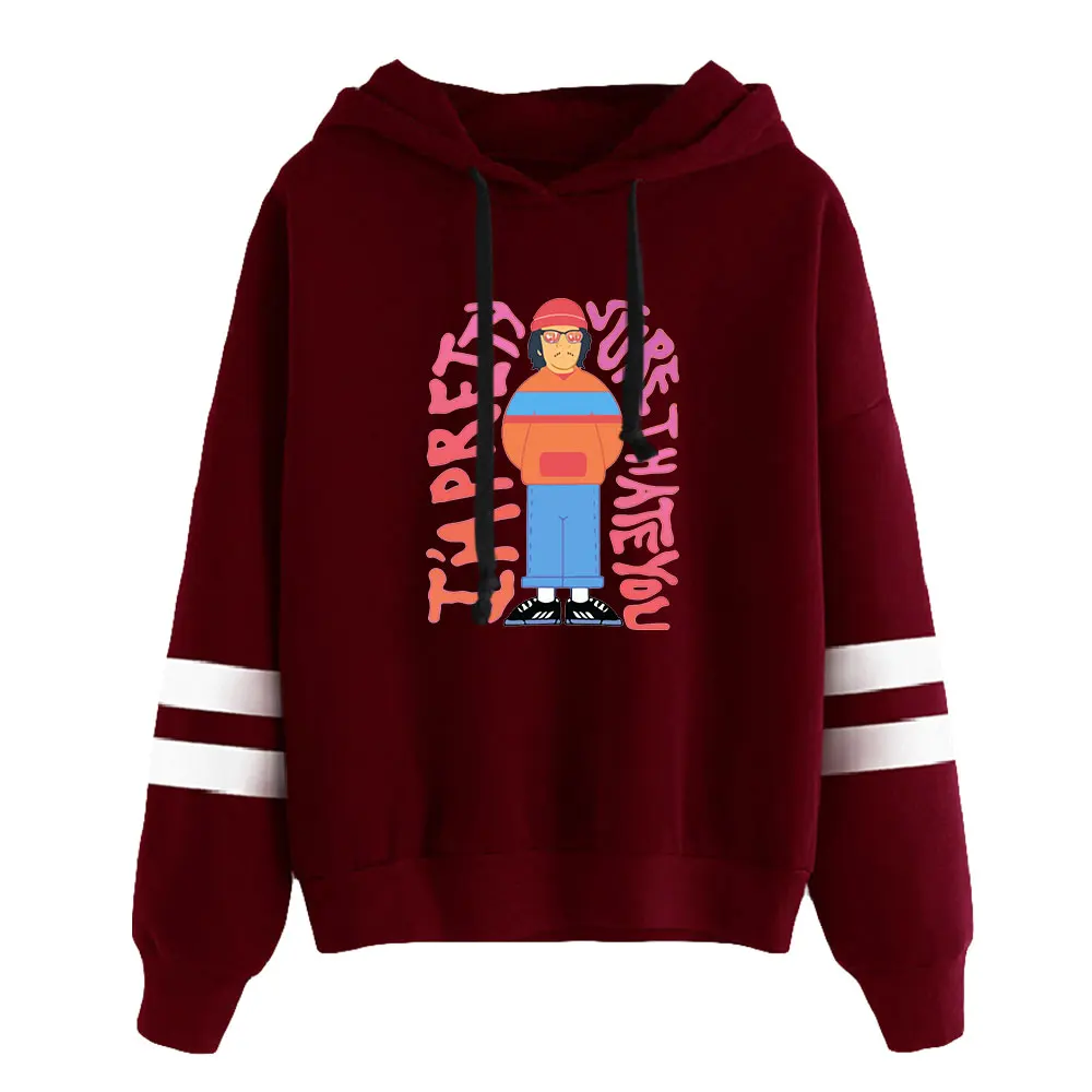 Фото 2026 поп-певец Cuco Merch унисекс, без карманов, с параллельными перекладинами, толстовка с рукавами для женщин и мужчин, толстовка с капюшоном, повседневный стиль, модная одежда №3