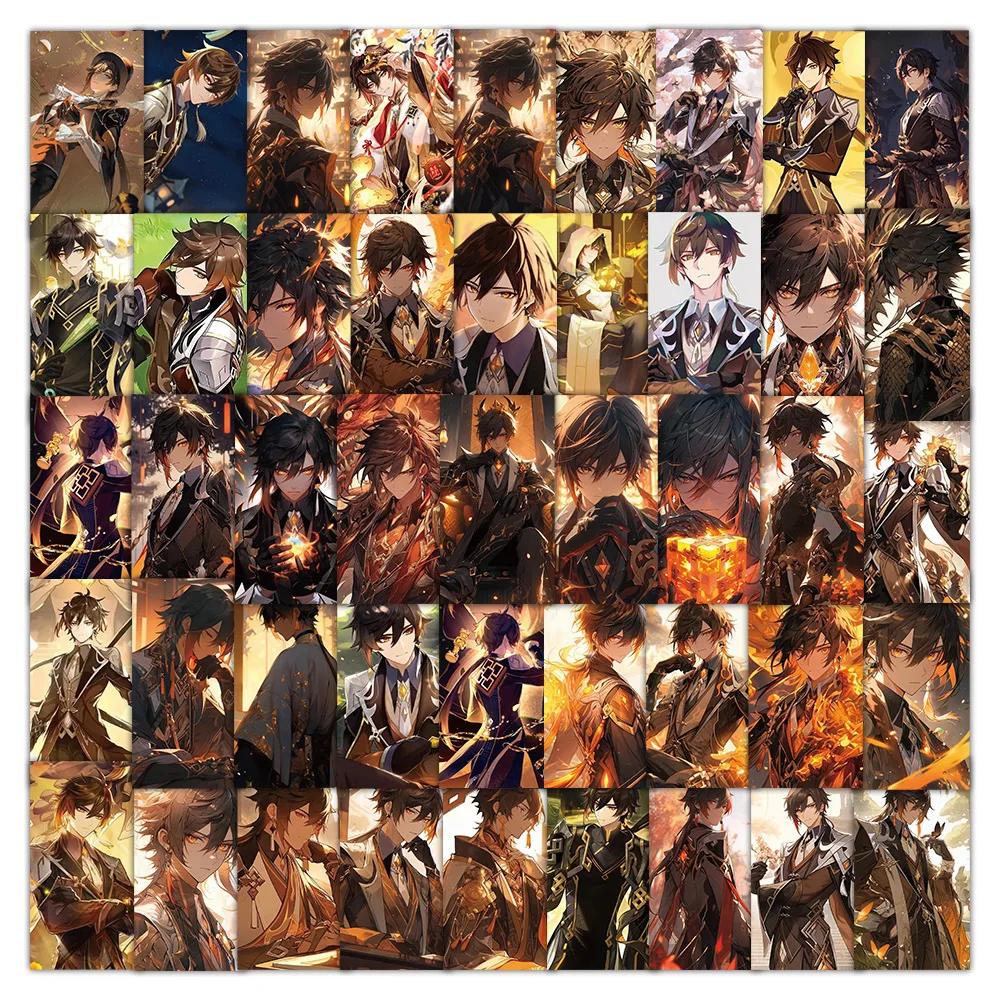 10/63 шт. Yuan Shen Zhongli Impact аниме мультфильм граффити водостойкая наклейка