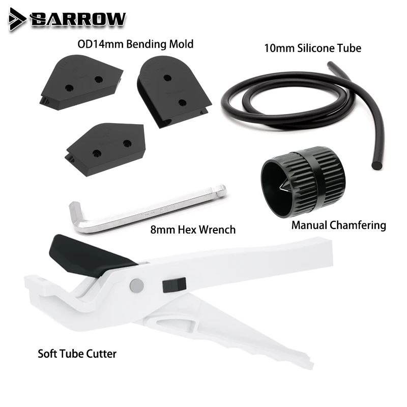 

BARROW Tool Kit используется для OD14mm + ID10mm PETG трубы + резак + 14mm Гибкая форма + 10mm диаметр силиконовой штанги + Фотоэлементы