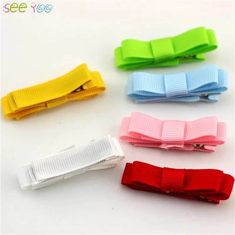 Boutique girls Ribbon Bows with hair clip hair accessories for baby girl's Hair Clips Children hairpins hair ornaments 30pcs/lot