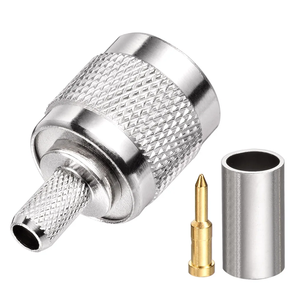 Superbat TNC Crimp Male RF Coaxial Connector for Cable RG58 RG142,LMR195