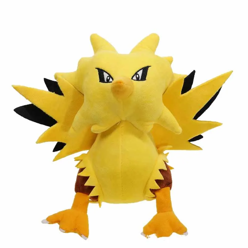 

Игрушка плюшевая TAKARA TOMY Pokemon Zapdos, 20 см, мультяшная анимация, мягкая желтая молния кукла птичка для детей, подушка для подарка на день рождения