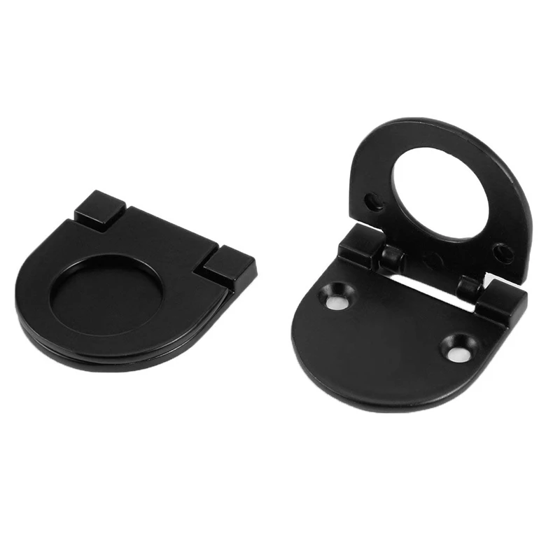

BEAU-1-3/8-Inch X 1-3/8-Inch Door Drawer Handle Flush Ring Pull Zinc Alloy Black 2Pcs