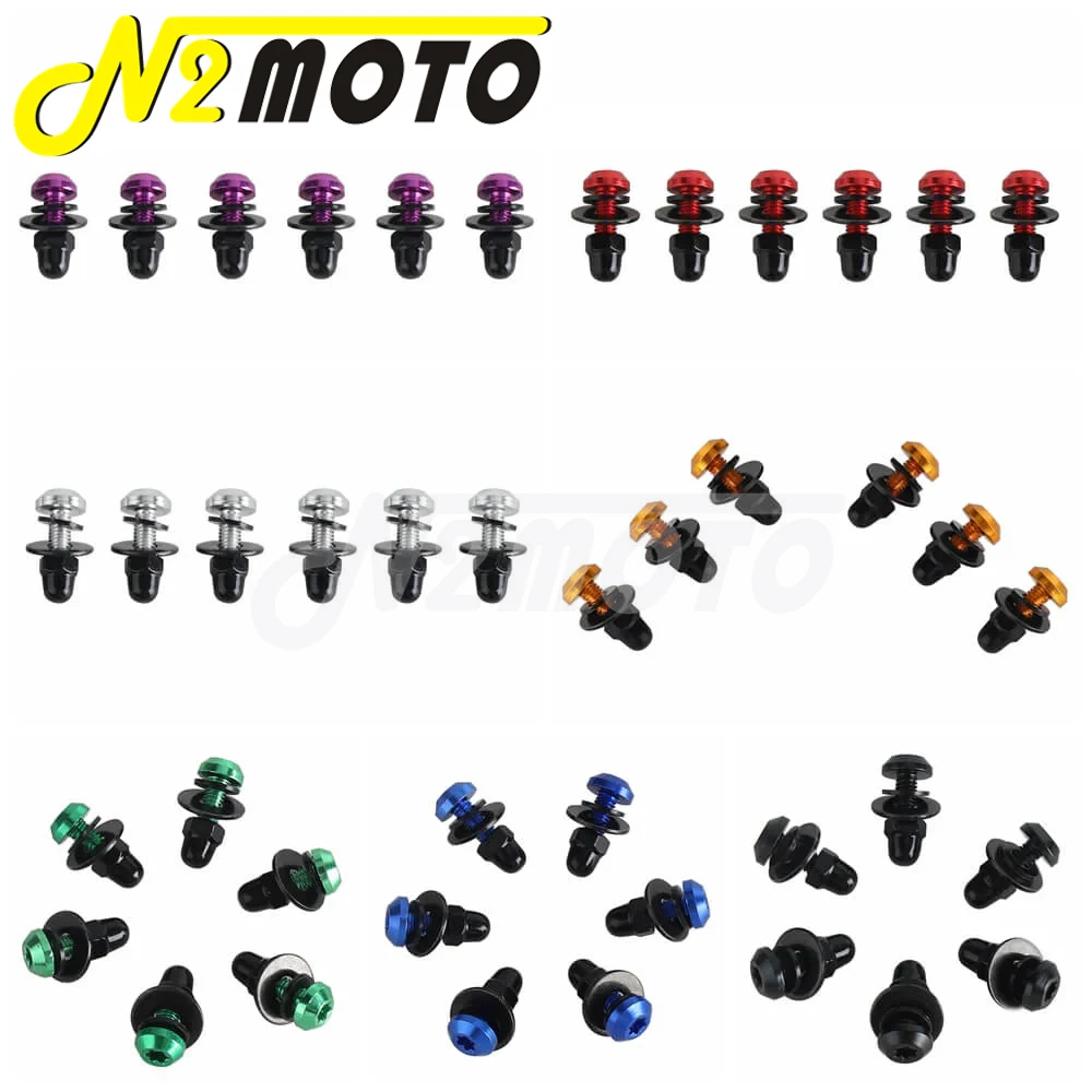 6 шт. мотоцикл лобовое стекло T25 болт 7 цветов для Harley Мемфис оттенки Road Warrior