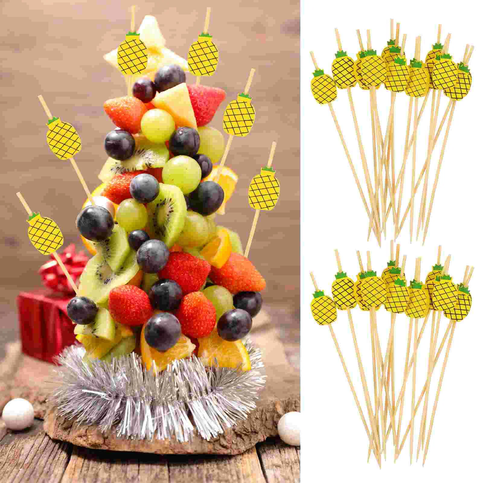 

Picks Fruit Cocktail Woodenmartini Stickstoothpicks Tropical Appetizers Disposable Decorative Appetizer Olive Drink Drinks