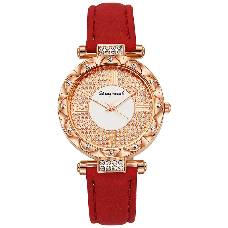 

2022 Simple Women Watch Leather Strap Quartz Wrist Creative Watches