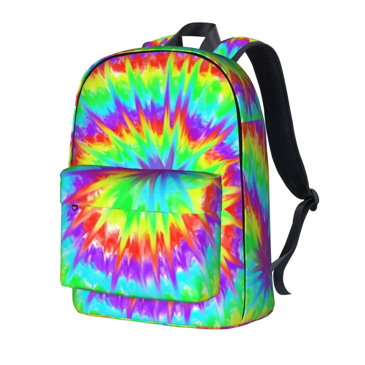

Bright Tie Dye Backpack Colorful Swirl Funny Backpacks Men University Print High School Bags Colorful Rucksack