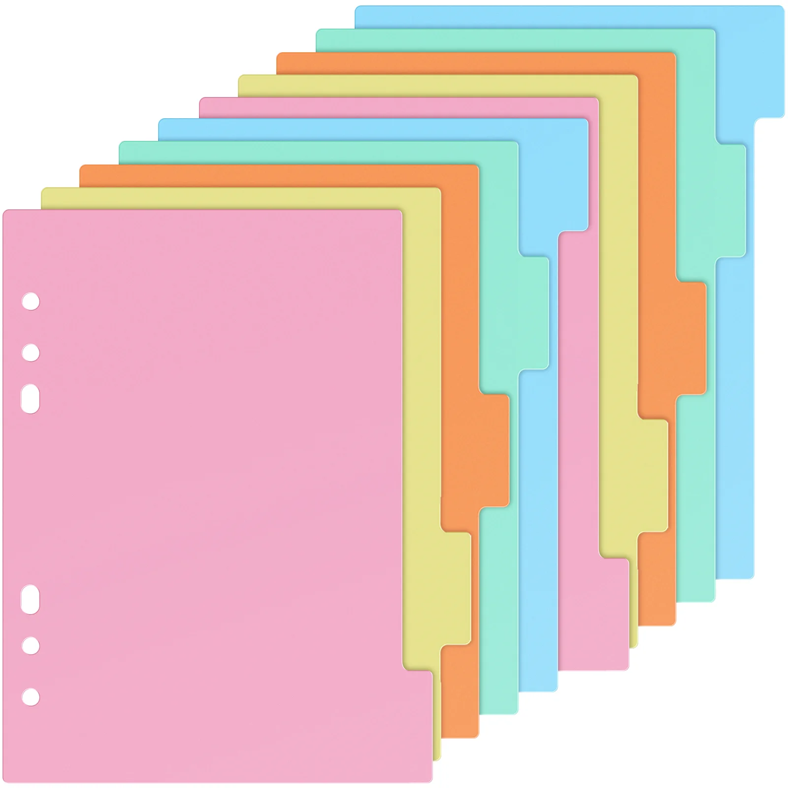 

10 Pcs Divider Index Board File Folder Dividers Subject Card Tab Binder Pockets Alphabet Binders 6 Ring Cute Labels