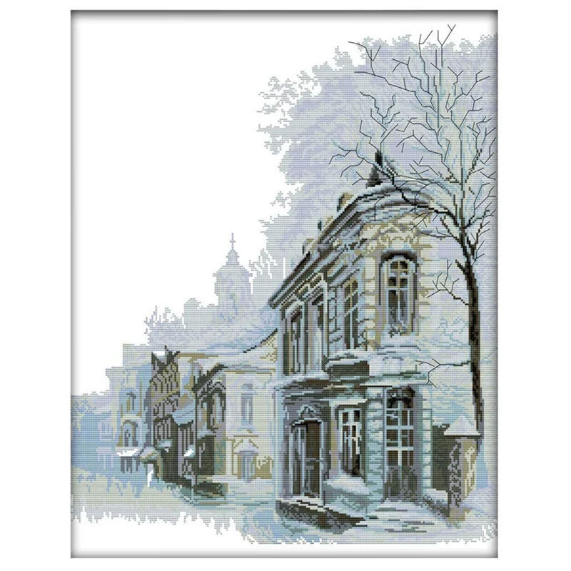 

Новинка, Стартовый Набор для вышивки, штампованные наборы для вышивки крестиком для начинающих, для самостоятельной вышивки 11CT, 3 нити, зимн...