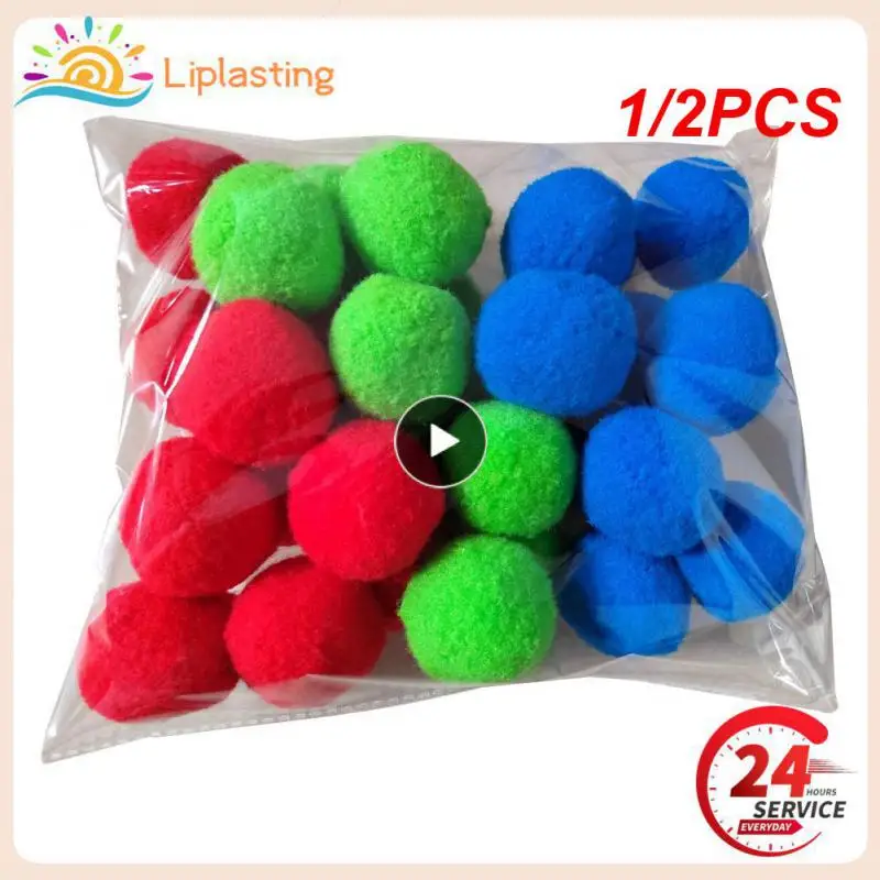 

1/2PCS Set of 50 Water Bombs Splash Balls Reusable Splash, Trampoline Water Balloon for Children, Plush Balls, Water Bomb