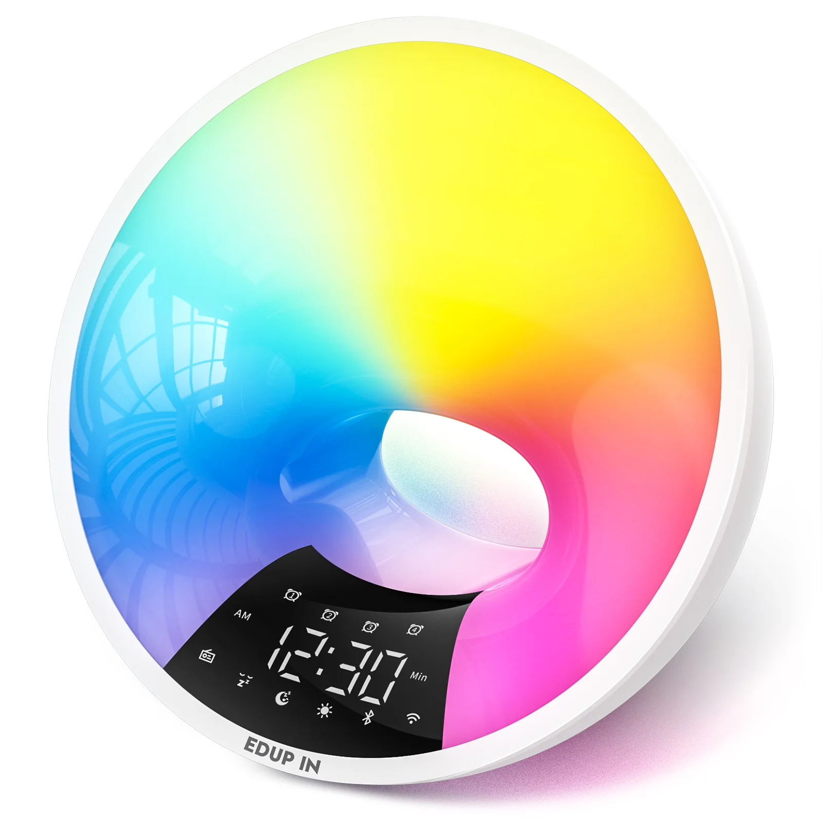 

New smart app alarm clock white noise machine sleeping with colorful night lights simulating sunrise and sunset wake-up lights