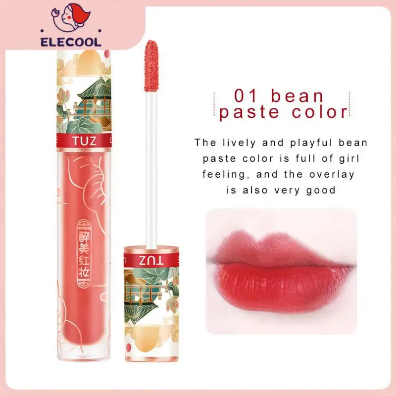 

Lipgloss 4 Colors Waterproof Lasting Colored Lip Glaze Velvet Matte Lipstick Soft Mist Lip Gloss Moisture Liquid Lipstick