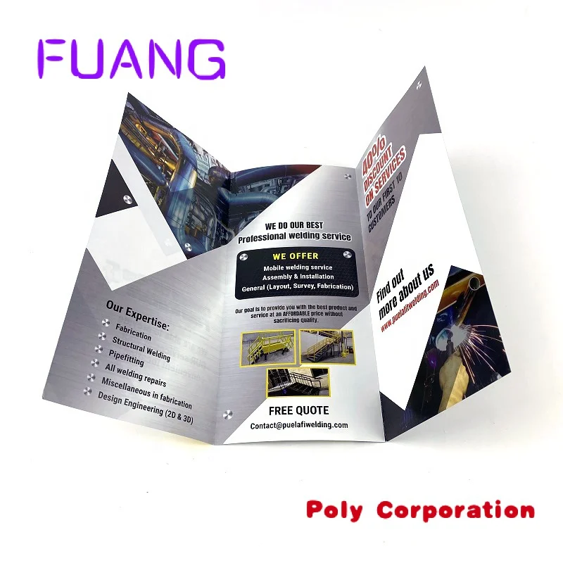 

Cheap Price Custom Business Flyer Leaflet High Quality 150gsm Coated Paper Printing Trifold Brochure