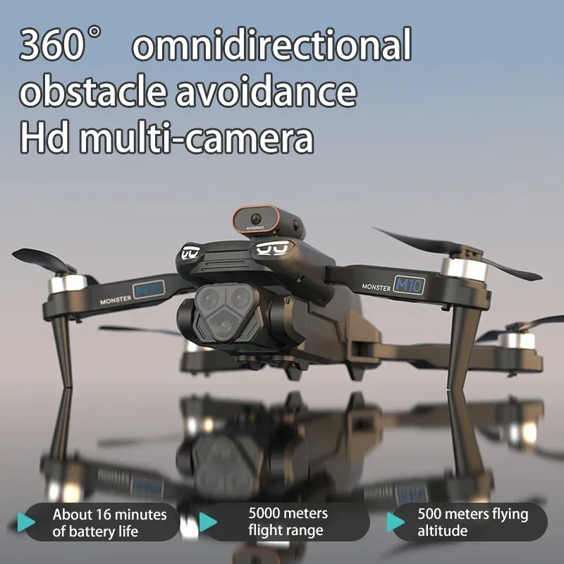 Профессиональный бесщеточный Квадрокоптер с тройной Камерой 8K HD для Xiaomi M10 Drone