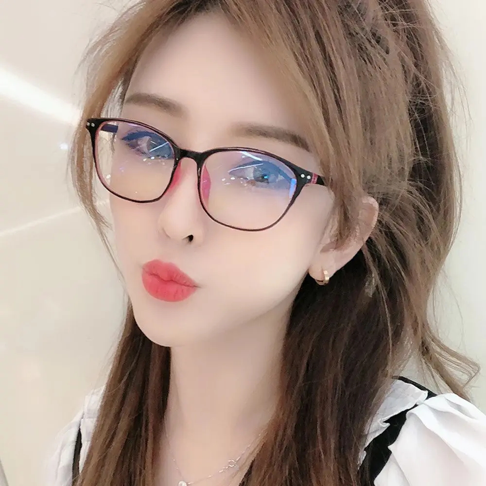 

Korean Black Vintage Transparent Computer Eyeglasses Square Frame Glasses Square Eyewear Optical Glasses
