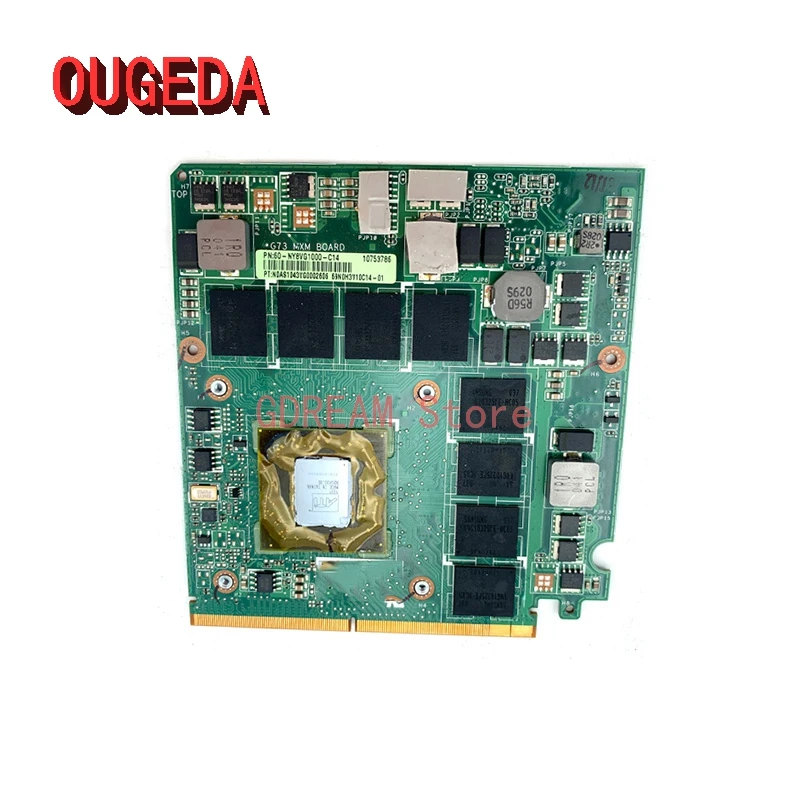 OUGEDA 60-NY8VG1000-C14 60-NY8VG1000-C13 60-NY8VG1000-C02 For ASUS G73J G73JH 216-0769008 HD 5870 1GB VIDEO CARD