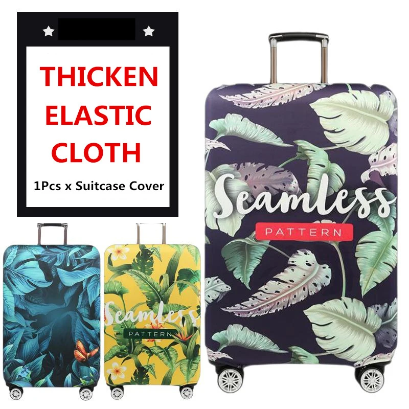 

30-32inch Design Crowned Crane Pattern Plant Leaves Travel Luggage Cover Protector Suitcase Protective Trolley Trunk Case Apply