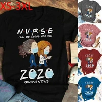2020 mask nurse print t shirt women short sleeve o neck loose tshirt summer women tee shirt tops camisetas mujer