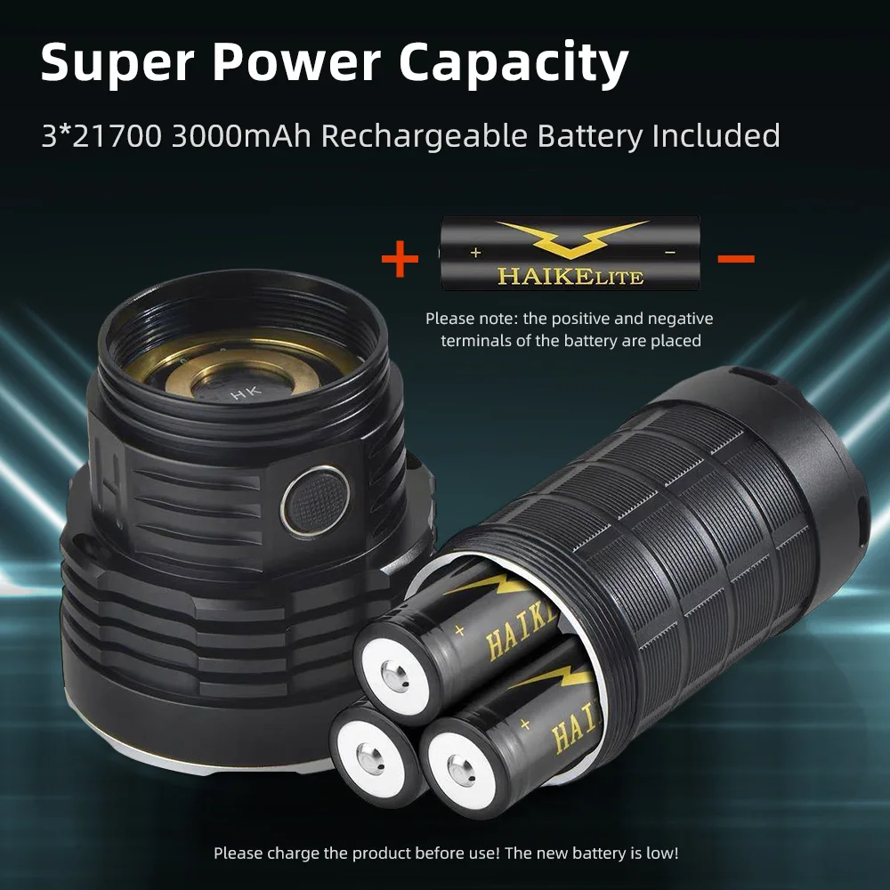 Мощный фонарик Haikelite HK05 1000 лм USB-зарядка