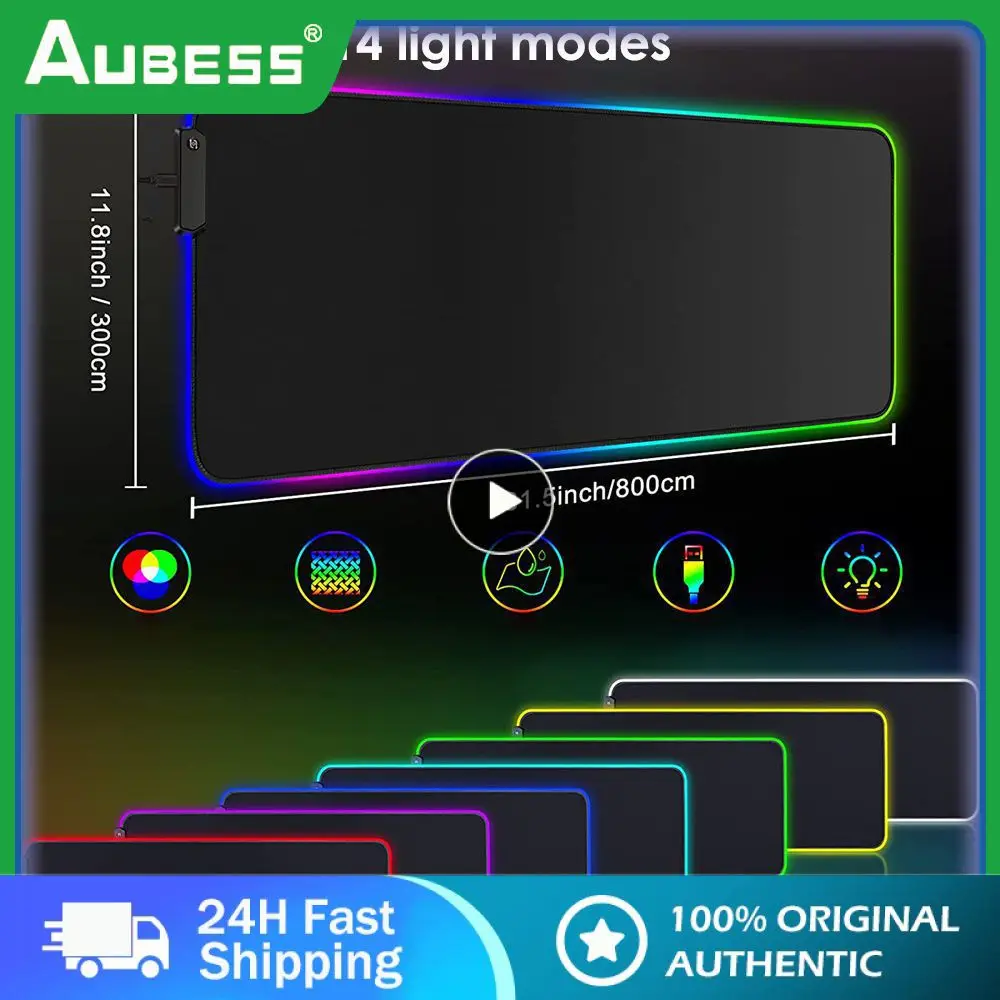

Large Led Luminous Mouse Pad Rgb Gamer Desk Mat Deskpad Protector Gaming Mouse Pad For Gamers Waterproof Computer Table Surface