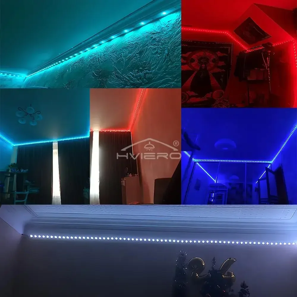 10 м светодиодная лента 5050 RGB Light Гибкая в полоску DC 12 В Диодная 24/44 клавиши