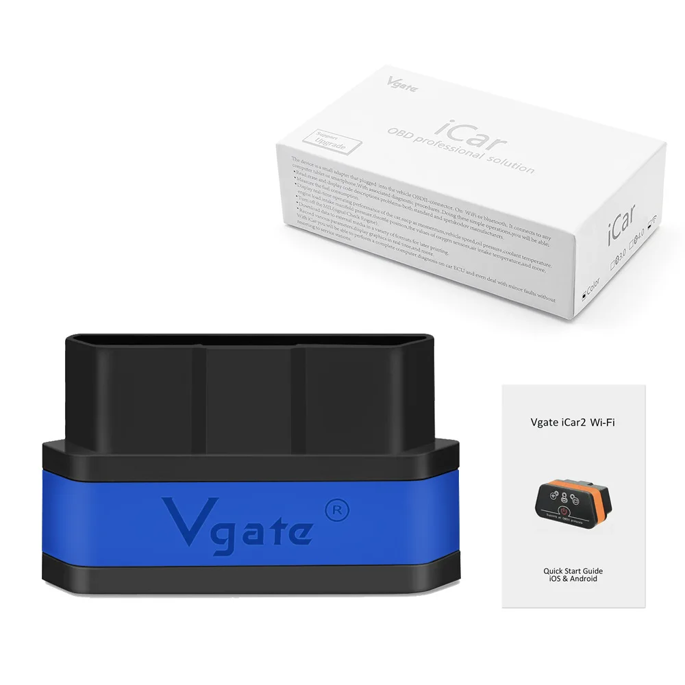 Фото Оригинальный беспроводной ELM327 OBD2 V2.1 интерфейс Vgate Icar2 WIFI автомобильный считыватель кодов диагностический инструмент переключатель Surpports все OBDII №5
