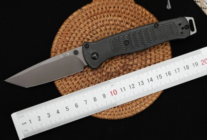

D2 Blade Tactical Folding Knife BM 537 Nylon Glass Fiber Handle Outdoor Survival Self Defense Pocket Military Knives