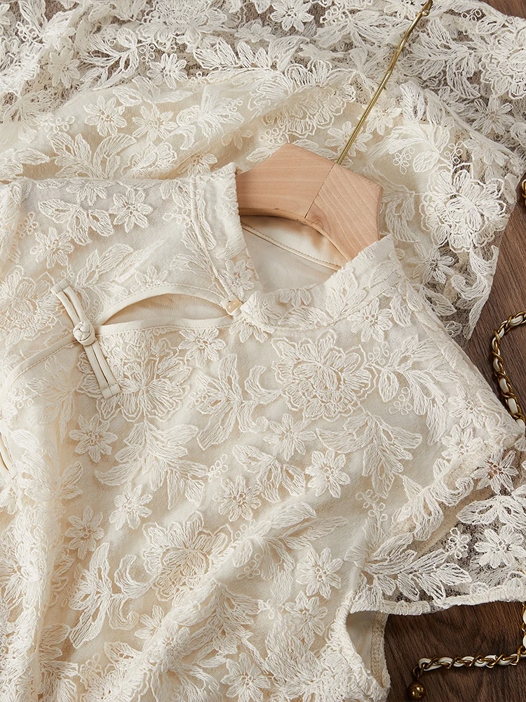 Тяжелая промышленность трехмерное кружевное платье с цветочным принтом новое