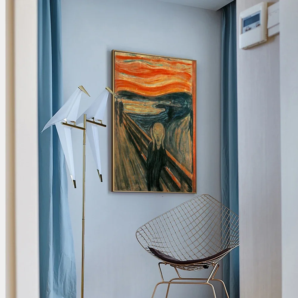 Edvard Munch The Cry знаменитые картины на холсте репродукции абстрактный классический