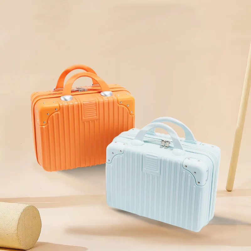 Travel Boarding Cosmetic Case 12/14 Inch Handheld Luggage Portable Makeup Bag Waterproof Storage Box Mini Suitcase for Female