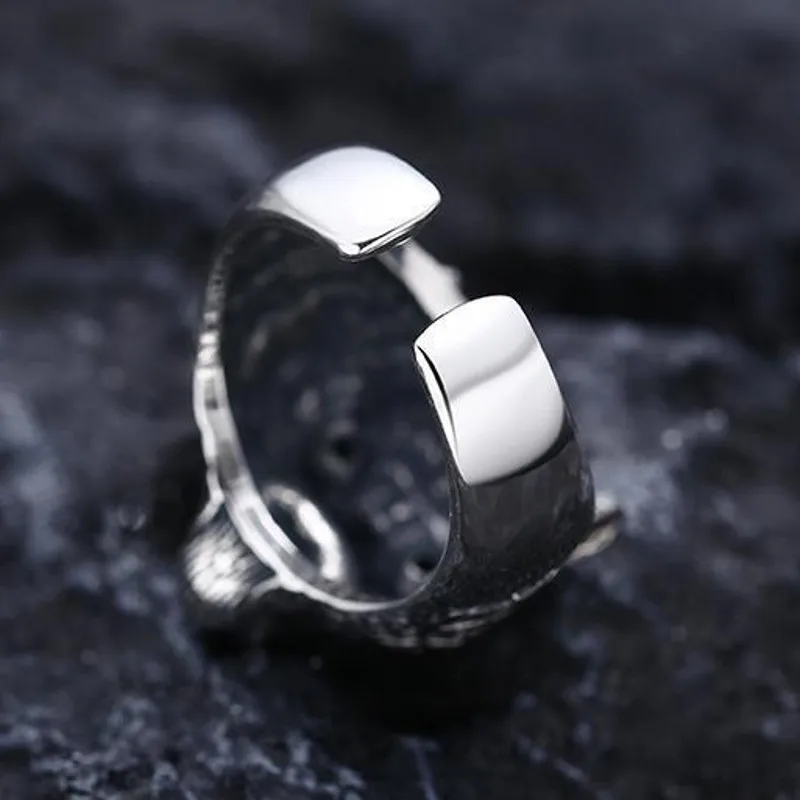 BOCAI S925 серебряные ювелирные аксессуары ретро властное индивидуальное кольцо с