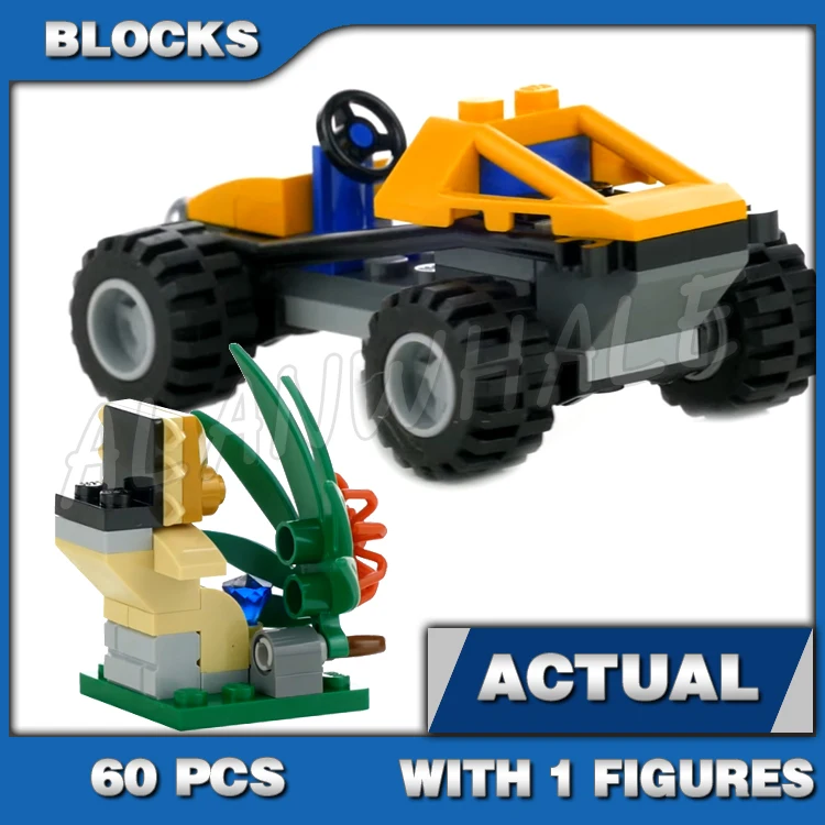 

60 шт. городской багги-статуя джунглей, движущийся лист, красный паук, скрытый бриллиант 10707, набор строительных блоков, кирпич, совместимый с ...