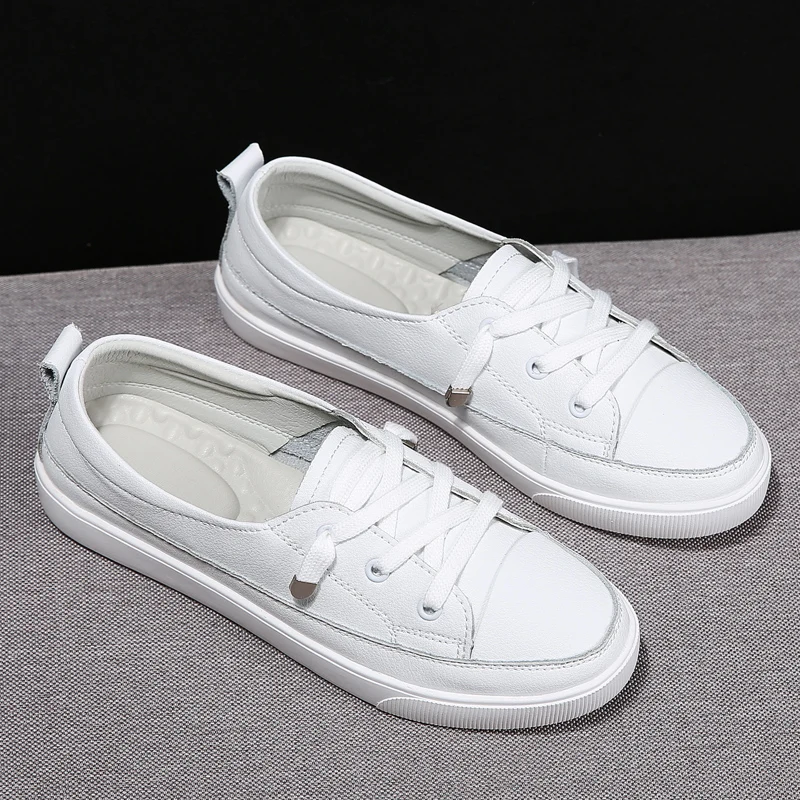 

Women's PU leather sneakers, low platform