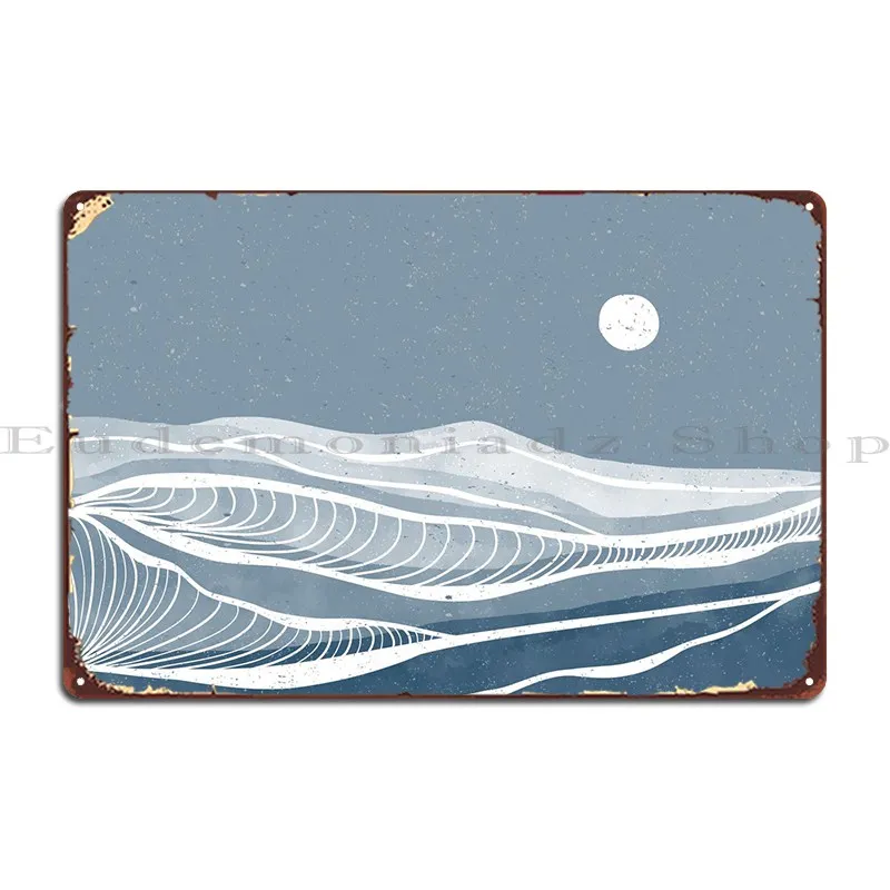 

Синий океан волны металлическая табличка для кинотеатра настенный плакат Железный кинотеатр жестяной плакат