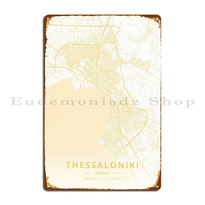 

Металлический плакат из Греции в Салониках, персонализированный клубный дизайнерский кинотеатр для гаража, жестяной плакат