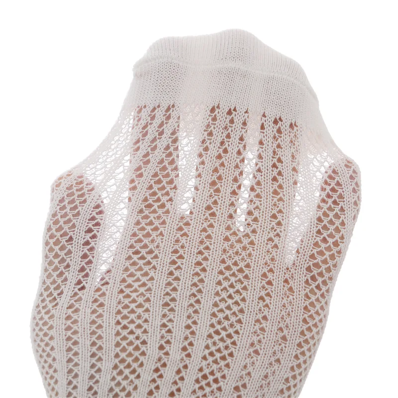 New Summer Women's Cotton Socks Japanese Thread Mesh Lace Boat Socks Women's Solid Color Vertical Stripe Short Socks Wholesale