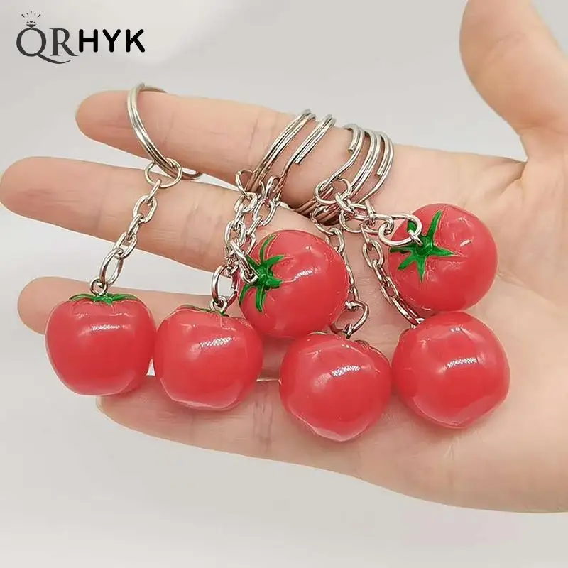 1 шт. креативный брелок для ключей с имитацией томатов из смолы аксессуары друзей