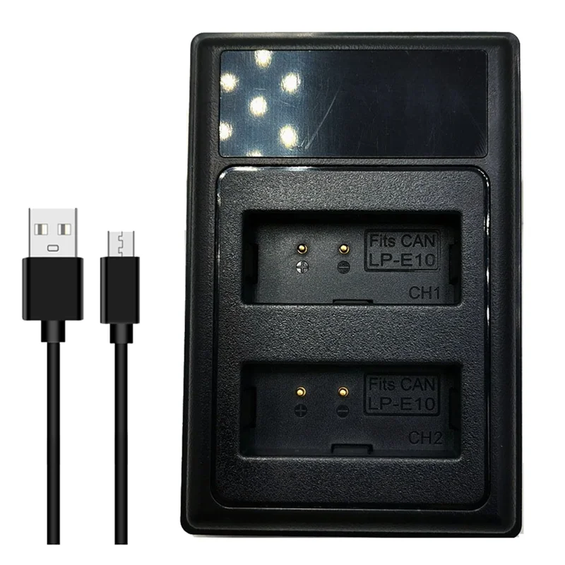 

LP-E10 Charger LCD USB Battery Charger for Canon EOS 1100D 1200D 1300D Rebel T3 T5 Kiss X50 X70 LP-E10 LC-E10 Camera