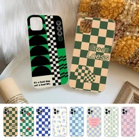 checkerboard pattern phone case for iphone 11 12 13 mini pro max 8 7 6 6s plus x 5 se 2020 xr xs case shell