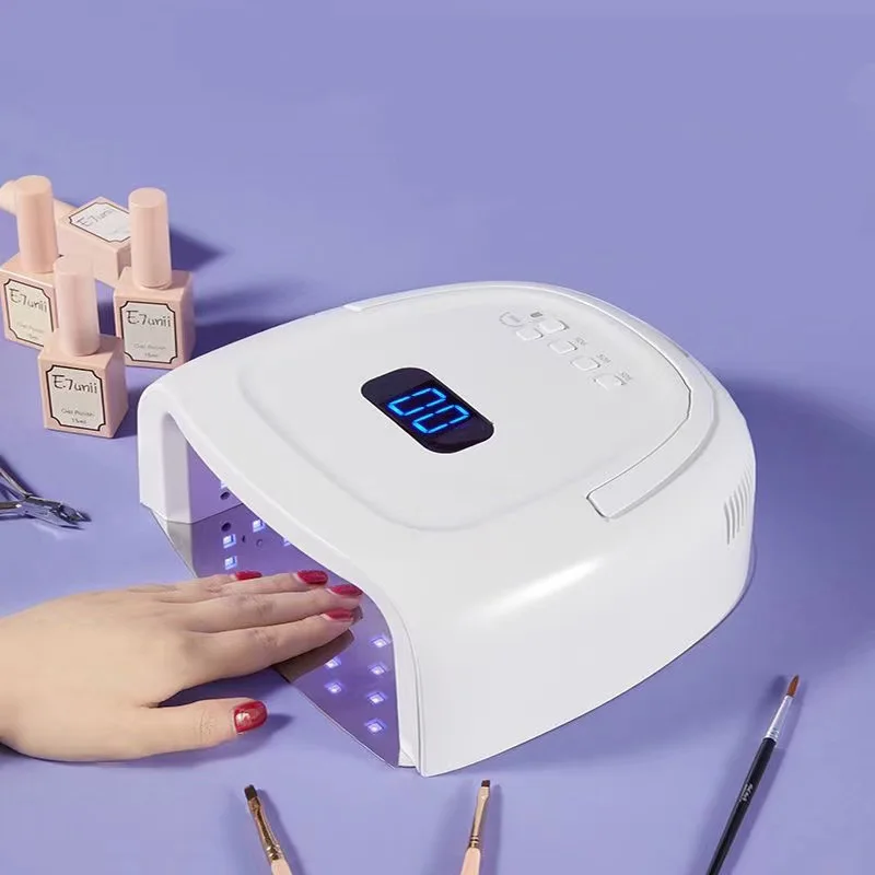 

60W Rechargeable Nail Lamp with Handle Pedicure Machine Wireless Gel Polish Dryer UV Light for Nails Cordless Nail UV LED Lamp
