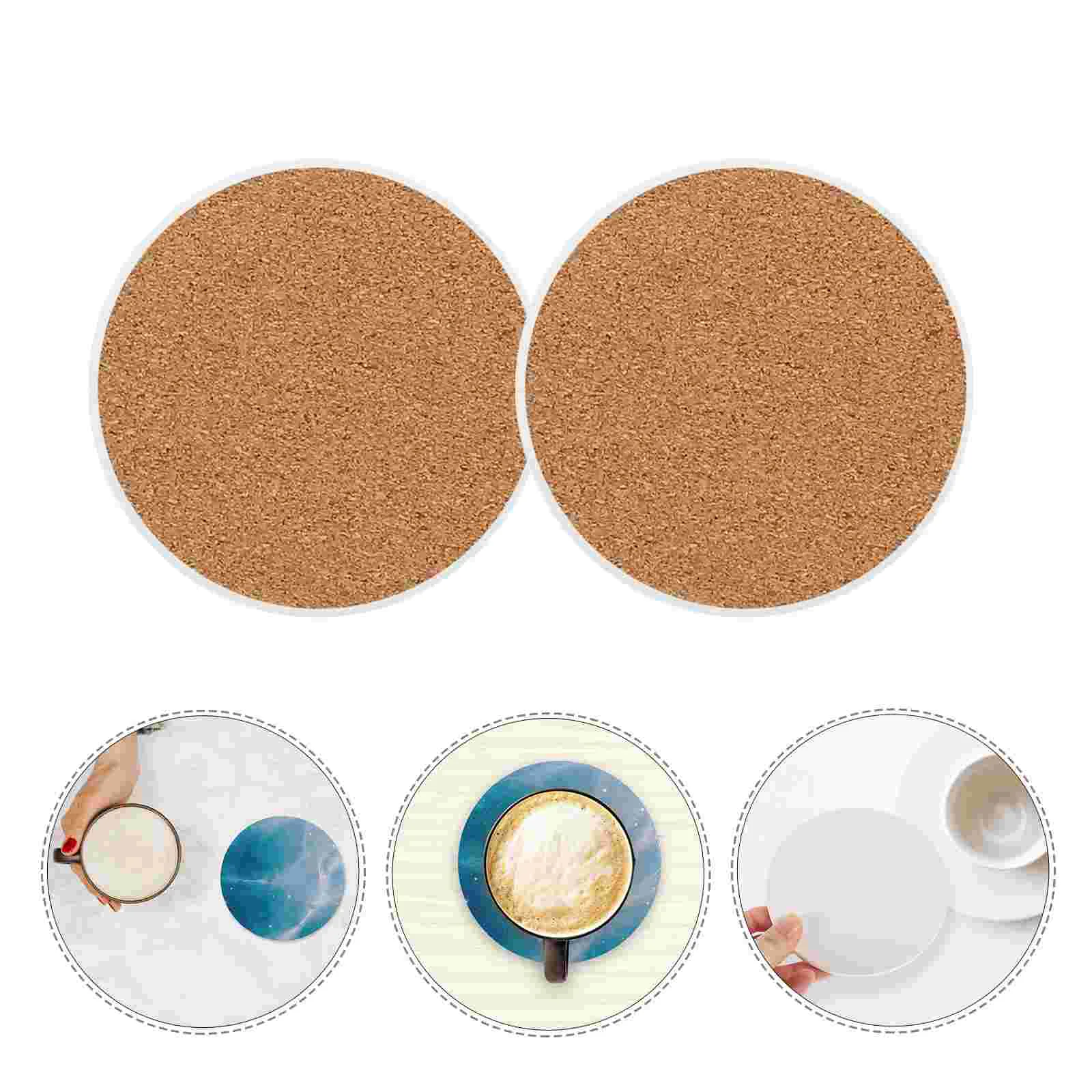 

10 Set DIY Cup Mats Tableware Pad Sublimation Car Coasters Blanks Anti-scald Cork Trivets Hot Dishes Paper Scald-proof