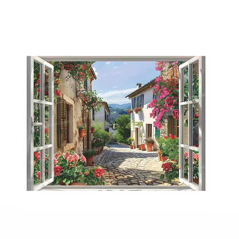 

Настенные наклейки "Цветочная деревня"