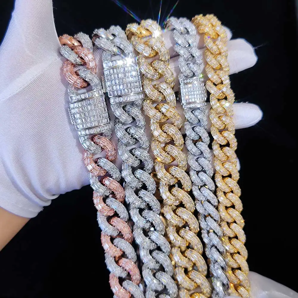 Ожерелье-чокер из кубинской цепи с фианитом