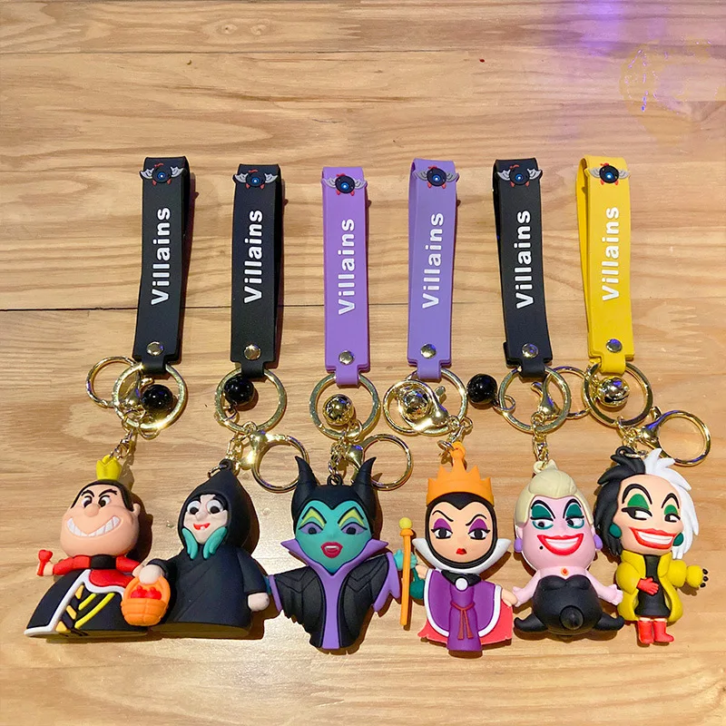 

Disney Cartoon Anime Witch Maleficent Cruella Pendant Keychain Car Key Chain Key Ring Keyring Phone Bag Ornament Jewelry Gifts