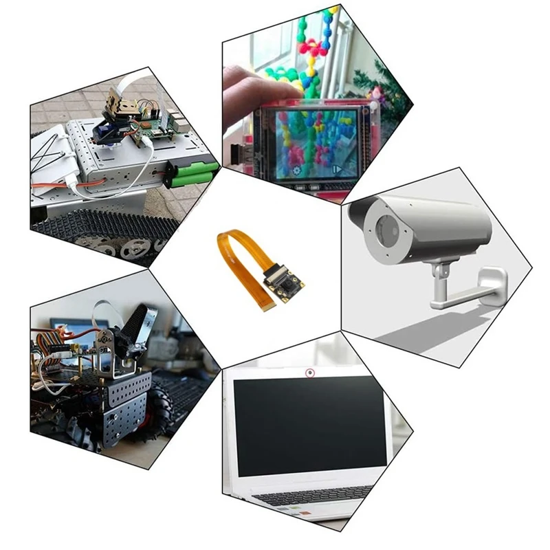 Модуль камеры 8 МП IMX219 1080P для Raspberry Pi 5 77 ° Интерфейс FOV MIPI-CSI поставляется с гибким