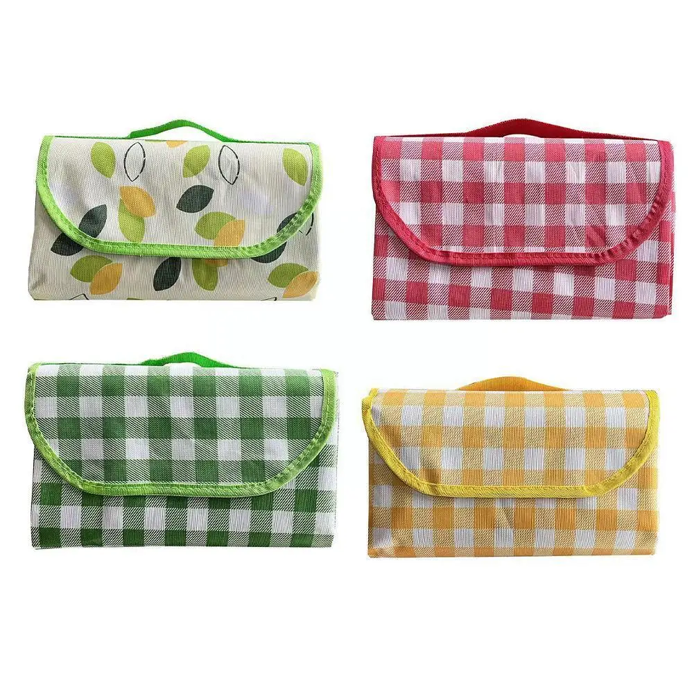 

1.5*2m Outdoor Picnic Mat Waterproof and Moisture-proof Beach Mat Foldable Tourist Camping Mat Tablecloth Portable Field Bl A5L5