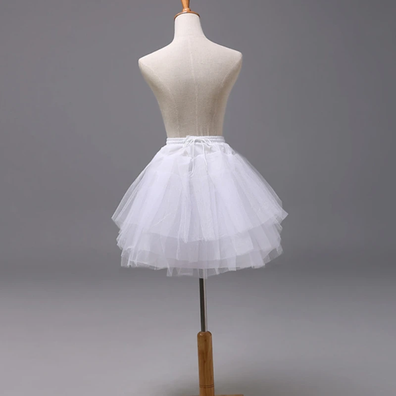 

Women Girls Solid Color Ballet Tulle Short Crinoline Petticoat Multi Layered Bal