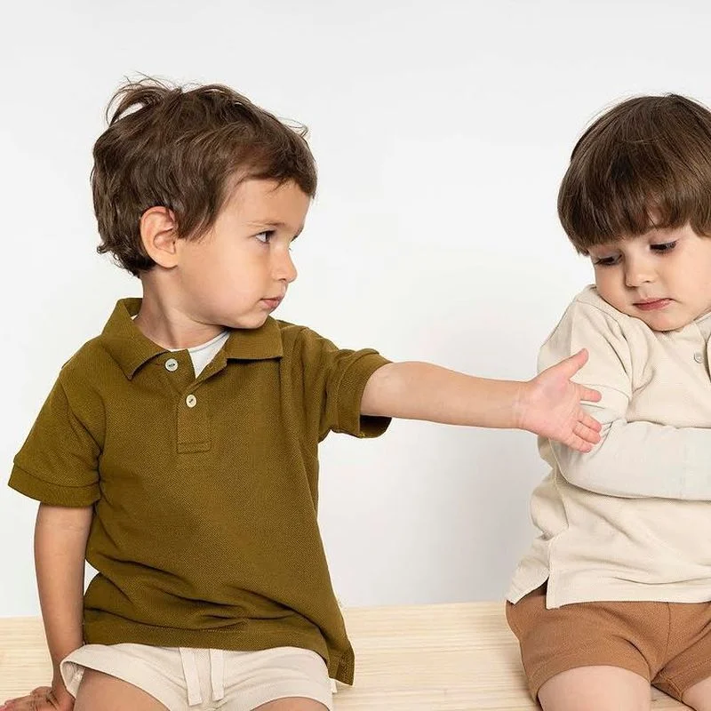 Детская Однотонная футболка-поло Minima для мальчиков и девочек скандинавские