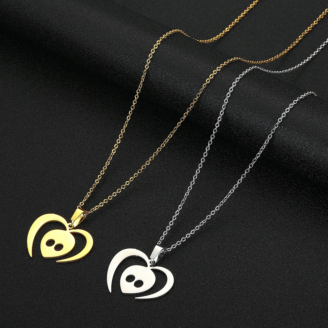 Ожерелье Kinitial из нержавеющей стали с подвеской в виде сердца чокер для женщин