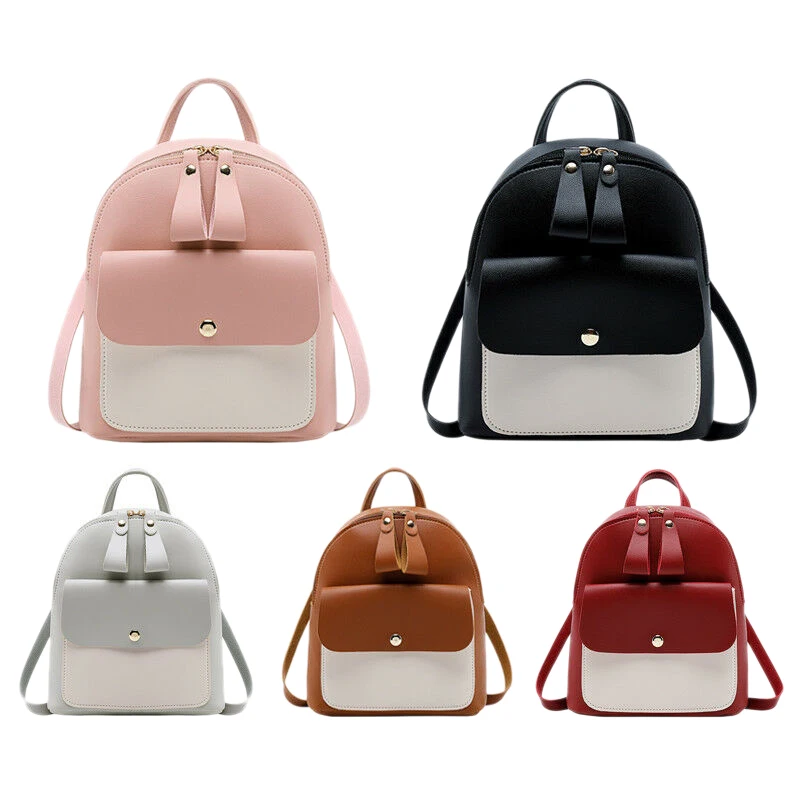 

Women Girls School Bag Pu Leather Backpack Mini Backpack Purse Travel Handbag